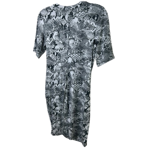 ENZA COSTA, Women’s Mini Dress in ‘Boa’ Side Knot, Crew-Neck, Black/White Medium - Picture 8 of 14